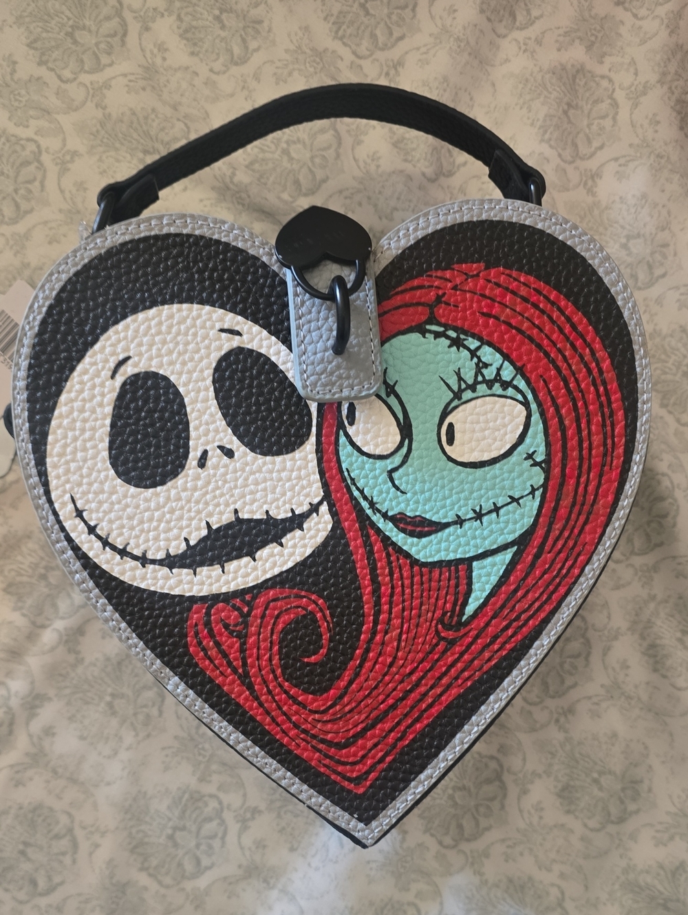Disney Heart-Shaped Mixed Media Wall Art with Red and Teal Portraits